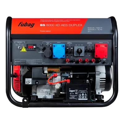 Генератор FUBAG BS 8000 XD AES Duplex, бензиновый, 8 кВт, 380/220 В