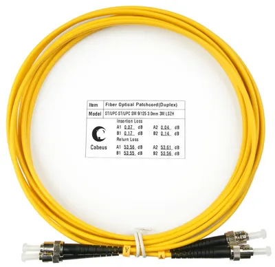 Патч-корд оптический Cabeus FOP(d)-9-ST-ST-3m, duplex ST-ST, OS2 9/125, 3 м, LSZH