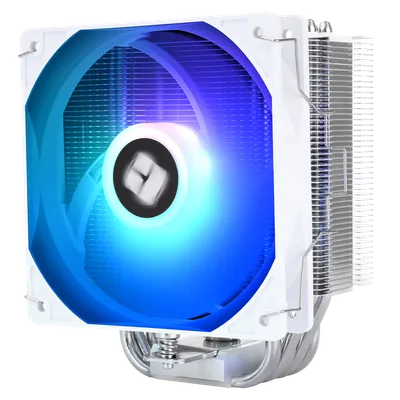 Кулер для процессора/ CPU Cooler Thermalright Burst Assasin 120 SE ARGB (4-pin PWM, 148mm, Ni/CU, 6x6mm, ARGB, 1x120mm, 66.17CFM, 25.6dBA, 1550RPM, S: 1851, 1700, 1200, 115X, AM5, AM4, white/silver)