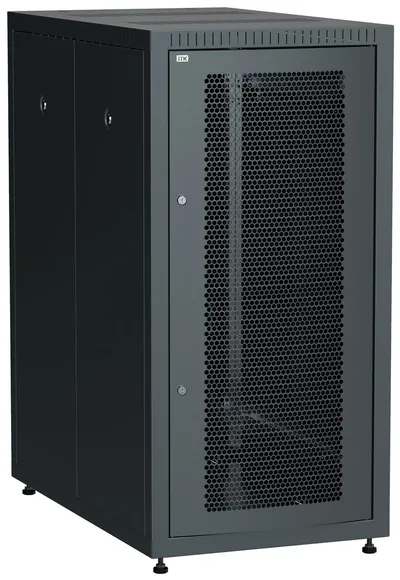 Шкаф ITK LE05-24U61-PM LINEA E, 24U, 600×1000 мм, 2 двери, IP20, чёрный