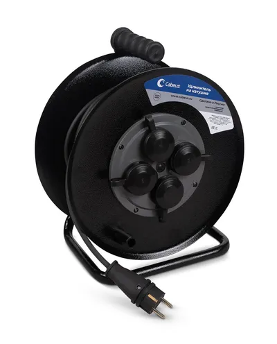 Удлинитель Cabeus EC-C-3.5-FR-G-50-IP44, КГ 3500Вт, 50м, метал. катушка IP44