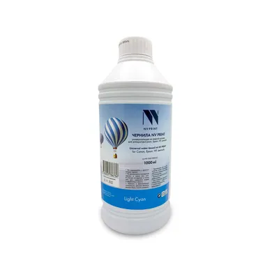 Чернила NV Print NV-INK1000ULC, 1000 мл, Light Cyan, струйная печать