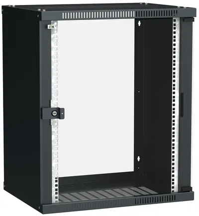 Шкаф ITK LWE5-15U64-GF LINEA WE, 15U, 600x450 мм, стекло, чёрный