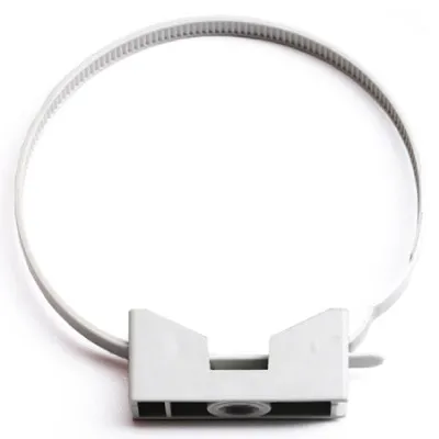 Держатель DKC 51263, с хомутиком, Ø25-63мм, нейлон, серый RAL 7035