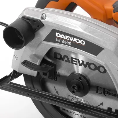Пила циркулярная DAEWOO DAS 1500-190, 1400 Вт, диск 190 мм, 4800 об/мин