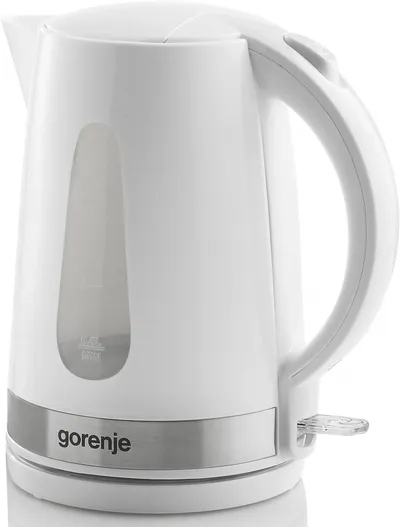 Чайник электрический GORENJE K17WE, 1,7 л, 2200 Вт, белый/серебристый
