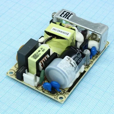 Блок питания Mean Well EPS-25-12, AC-DC, 25Вт, 12В/2.1А, открытая плата