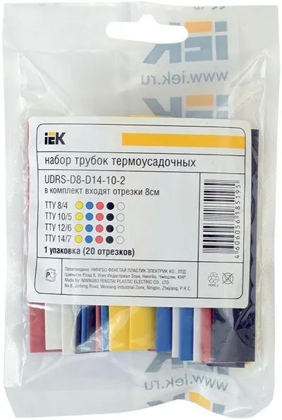 Набор трубок термоусадочных IEK UDRS-D3-D6-10-10, 6/3мм, 10шт×10см