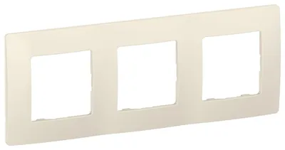 Рамка IEK IEKETIKA 6725131, 3-местная, IP20, слоновая кость