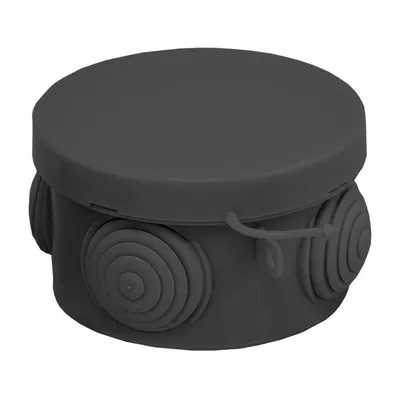Коробка распаячная EKF plc-kmr-040-038-b, 65×40 мм, 4 ввода, IP54, черная