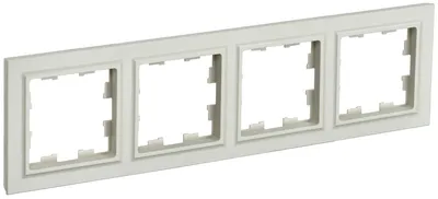 Рамка IEK BRITE BR-M42-K10, 4-местная, скрытый монтаж, бежевая