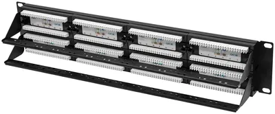 Патч-панель SNR SNR-UD-2U48-5E-H, 19", 2U, 48 портов, cat.5e, неэкранированная