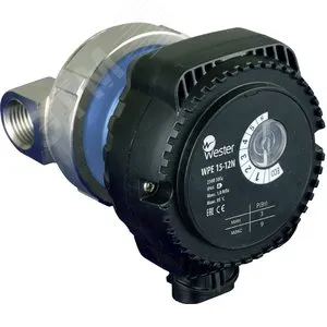Насос циркуляционный WESTER WPE15-12N, 0.6 м³/ч, напор 1.7 м, 220 В, 1/2"