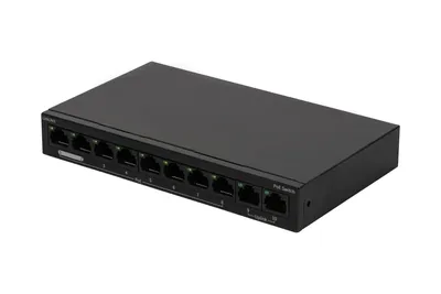 Коммутатор UNIVIEW NSW2020-10T-POE-IN-NB, неуправляемый, 8 портов PoE, 10 портов