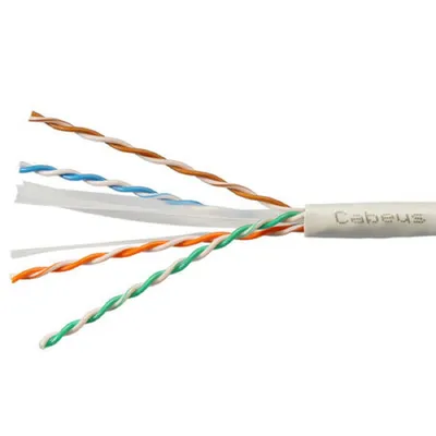 Кабель витая пара Cabeus UTP-4P-Cat.6-SOLID-LSLTx-GY-20, UTP, Cat.6, 4 пары, 20 м, серый