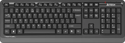 Клавиатура A4Tech FGK10, беспроводная, USB, 104 клавиши, серая