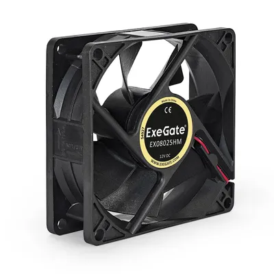 Вентилятор ExeGate EX08025HM (EX283380RUS), 80×80×25 мм, 12 В, Molex, 1800 об/мин