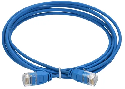 Патч-корд ITK PC03-C5EUL-1M5-SL-WT, Cat.5e U/UTP, 28 AWG, 1,5 м, LSZH, синий