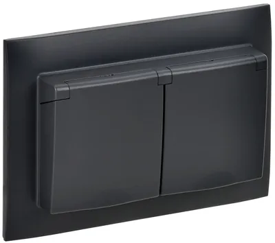Розетка IEK SKANDY SK-R26-16-44-K02-F, 2-местная, 16 А, IP44, с крышкой