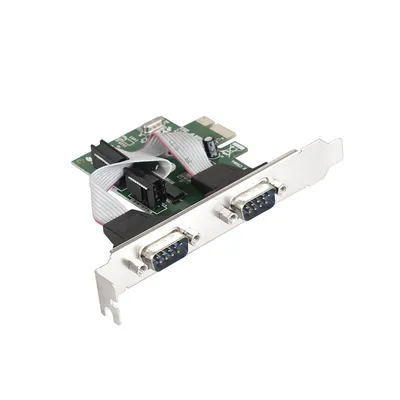 Контроллер ExeGate EXE-307, PCI-E x1, 2×COM (DB9), WCH382L