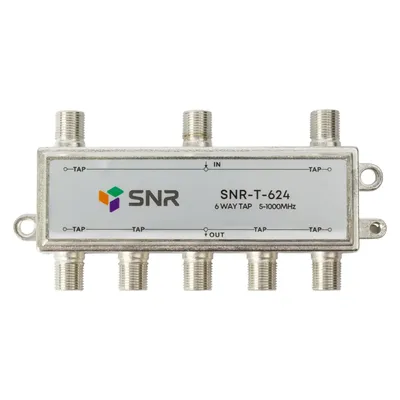 Ответвитель абонентский SNR-T-624, на 6 отводов, вносимое затухание IN-TAP 24dB.