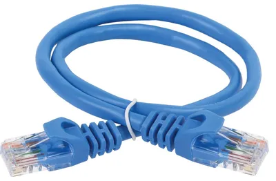 Патч-корд ITK PC03-C5EU-1M5, кат.5e UTP, 1,5 м, синий, RJ45-RJ45