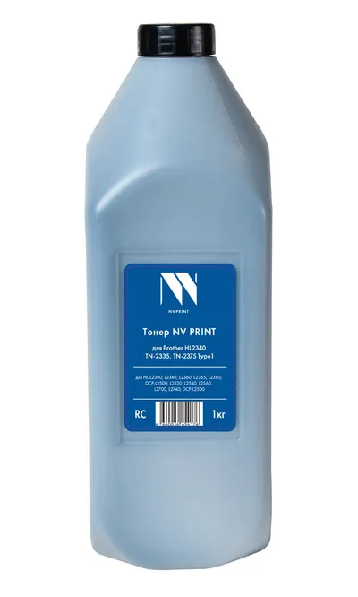 Тонер NV Print NV-HL2340-TYPE1-1KG для Brother TN-2335/TN-2375, черный, 1 кг