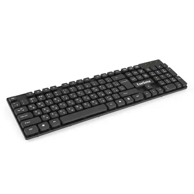 Клавиатура ExeGate Neo K120 (USB, полноразмерная, влагозащищенная, 104кл., Enter большой, длина кабеля 1,5м, черная, RTL)