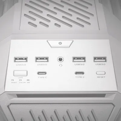 Корпус ASUS ROG HYPERION GR701, E-ATX/ATX, белый, закалённое стекло, 1×140 мм