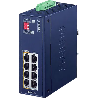 Инжектор PLANET IPOE-470, промышленный, 4×10/100/1000T, 95 Вт, 802.3bt