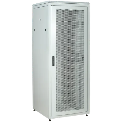 Шкаф сетевой 19'' 28U 800х800мм перфорированная передняя дверь задняя металлическая серый LINEA N