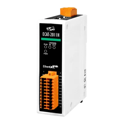 Модуль ICP DAS ECAT-2011H CR, аналоговый ввод 8/16 каналов, 12 бит, EtherCAT, DIN-рейка
