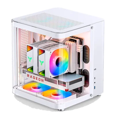 Корпус Jonsbo TK-1 White, Mini-Tower, M-ATX/Mini-ITX, USB-C 3.2, белый