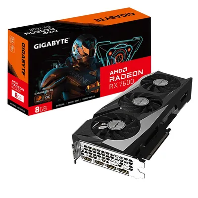 Видеокарта Gigabyte RX 7600 GAMING OC 8G, 8 ГБ GDDR6, 128 бит, PCIe 4.0