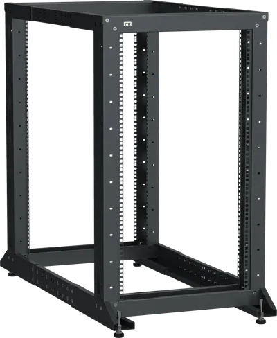 Стойка открытая ITK LF05-37U61-2GM, 37U, 600×600-1000мм, двухрамная, черная