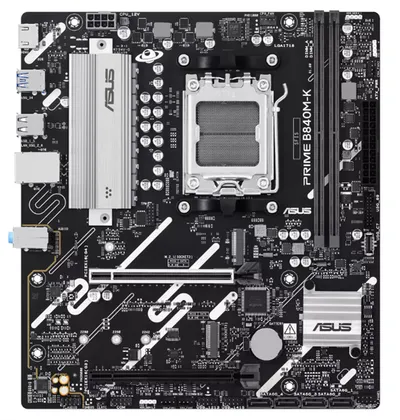 Материнская плата ASUS PRIME B840M-K, Socket AM5, AMD B840, 2×DDR5, microATX