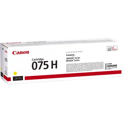 Картридж Canon 075HY (6366C002), желтый, 2500 стр., i-SENSYS LBP/MF