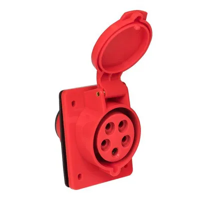 Вилка EKF ps-025-32-380, 32А, 380В, 5P, IP44