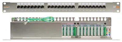 Патч-панель Nikomax NMC-RP24SD2-1U-MT, 19", 1U, 24 порта, Cat.5e
