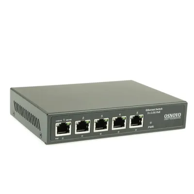 Коммутатор OSNOVO SW-5D-1, 5×2.5GbE, неуправляемый
