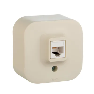 Розетка компьютерная IEK 782254, RJ45, 5e UTP, о/у, слоновая кость