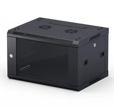Шкаф телекоммуникационный Neomax NCB-WM9U-6045GK3-100-BK, настенный, 9U, 600×450 мм, стеклянная дверь