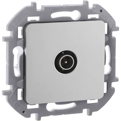 Розетка TV оконечная IEK INSPIRIA 673872, 1 выход, 5–862 МГц, алюминий