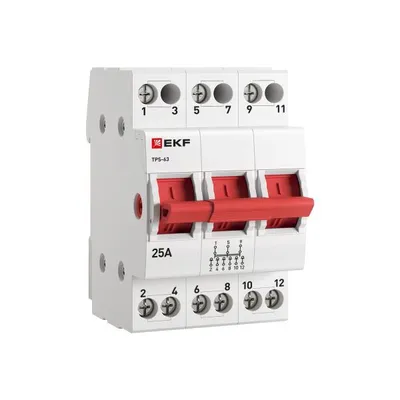 Переключатель EKF TPS325, ТПС-63, 3P, 25А