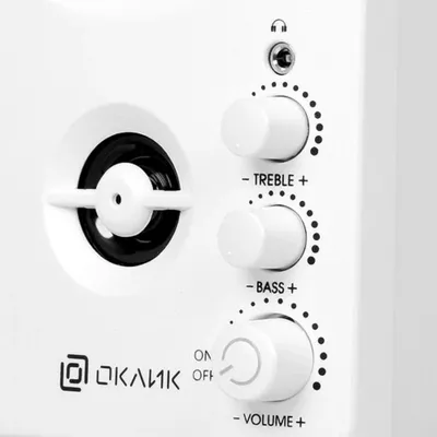 Колонки OKLICK 1201274_DP, 2.0, 30Вт, белый
