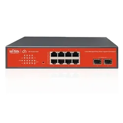 Коммутатор Wi-Tek WI-PCES310GF, 8×PoE GE + 2×SFP, PoE 120 Вт, Easy Smart