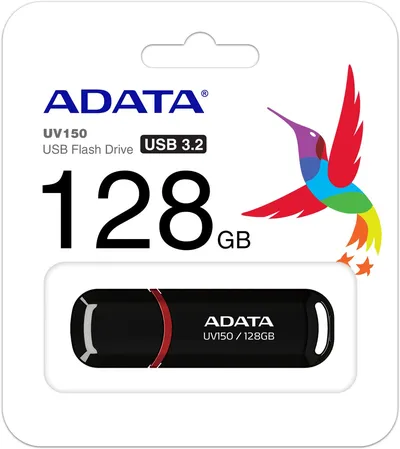 USB-флеш-накопитель A-DATA DashDrive UV150 (AUV150-128G-RBK), 128 ГБ, USB 3.2 Gen 1