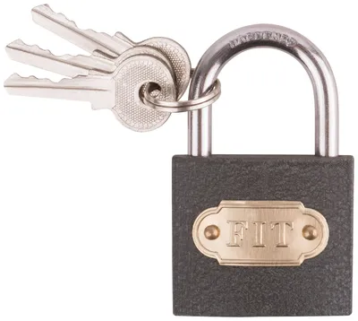 Замок навесной FIT 67138, 38 мм, дисковый, автозапирание