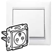 Розетка IEK 694277 TV-FM-SAT оконечная VALENA DIY, скрытая, белая, 10 А