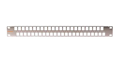 Патч-панель NIKOMAX NMC-RP48-BLANK-1U-MT, 19", 1U, 48 портов, металлик